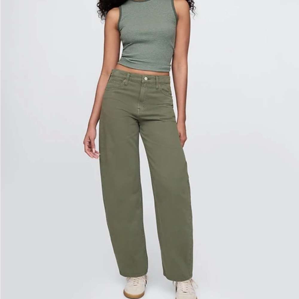 GAP Olive Women's Barrel Jeans